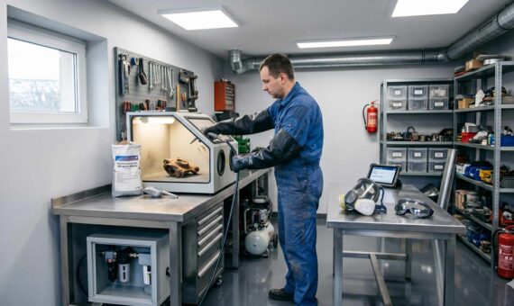 Jak przygotować stanowisko do piaskowania w małym warsztacie?