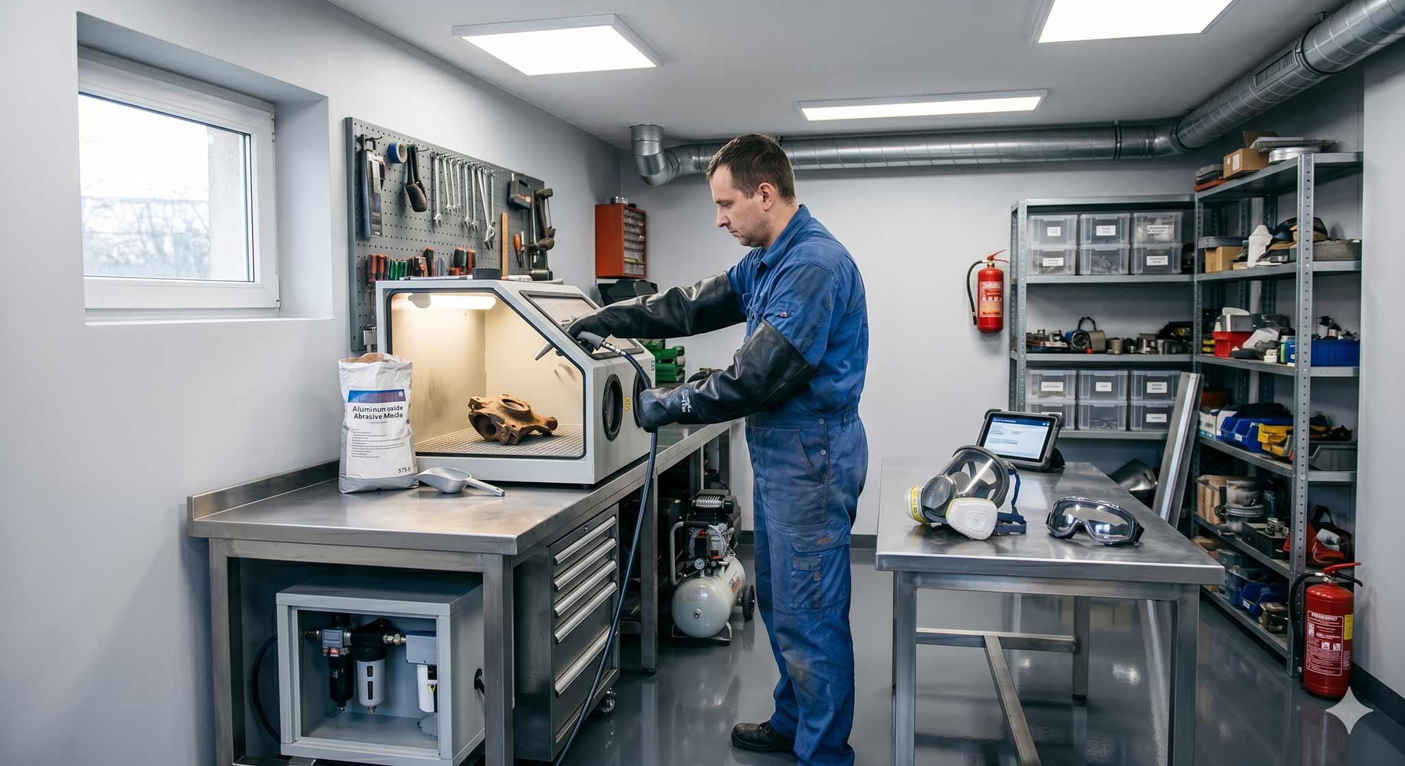 Jak przygotować stanowisko do piaskowania w małym warsztacie?